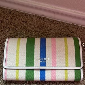 NWOT Kate Spade Bradley striped cross body wallet